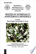 Water in Nominally Anhydrous Minerals /
