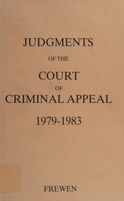 Judgments of the Court of Criminal Appeal, 1979-1983 /