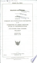 Weapons souvenirs : hearing before the Oversight and Investigations Subcommittee of the Committee on Armed Services, House of Representatives, One Hundred Third Congress, first session, hearing held March 18, 1993