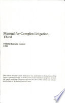 Manual for complex litigation, third