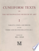 Cuneiform texts in the Metropolitan Museum of Art