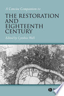 A concise companion to the Restoration and the eighteenth century /