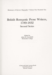 British Romantic prose writers, 1789-1832