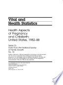 Health aspects of pregnancy and childbirth, United States, 1982-88