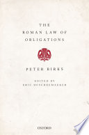The Roman law of obligations /