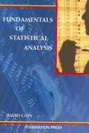 Fundamentals of statistical analysis /