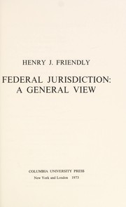 Federal jurisdiction: a general view