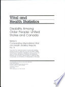 Disability among older people : United States and Canada /