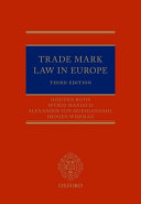 Trade mark law in Europe /