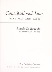 Constitutional law : principles and cases /