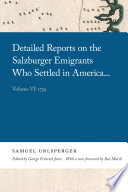 Detailed reports on the Salzburger emigrants who settled in America ..